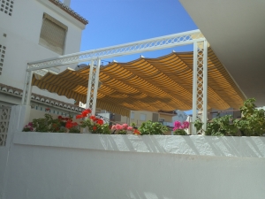 Toldo plano estructura